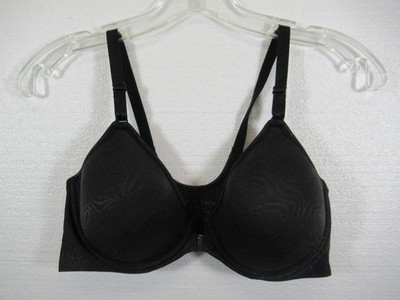 Bali Comfort Revolution Front Close Bra 36B Black Underwire 3P66