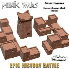 Wargaming Terreno Deserto Case Set Varie Scale Wargaming Storico