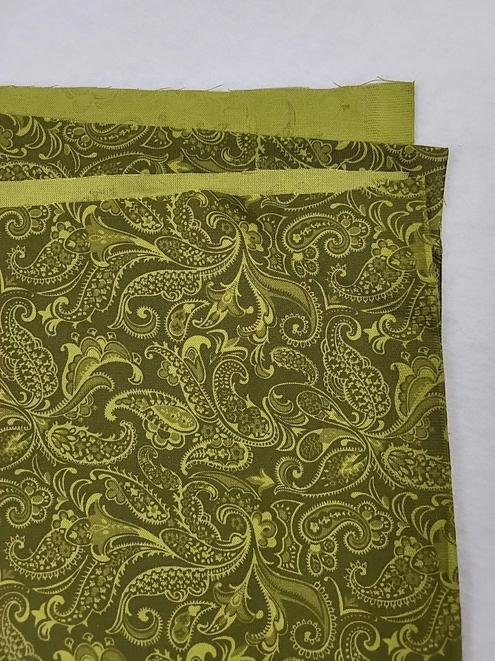 Fabulous Connecting Threads Green Cotton Fabric 100x52" 2.7 yards - Image 4 of 4