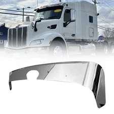 Bug Deflector Hood Shield W/ Pre-Punched Mount Hole Stainless For Peterbilt 579