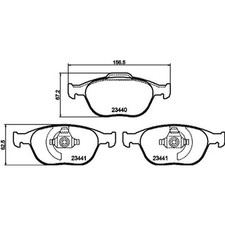 Hella Bremsbeläge vorne für Ford Fiesta