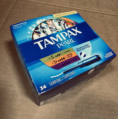 Tampax Pearl Tampons Trio Pack, Super/Super Plus/Ultra Absorbency 34 ct