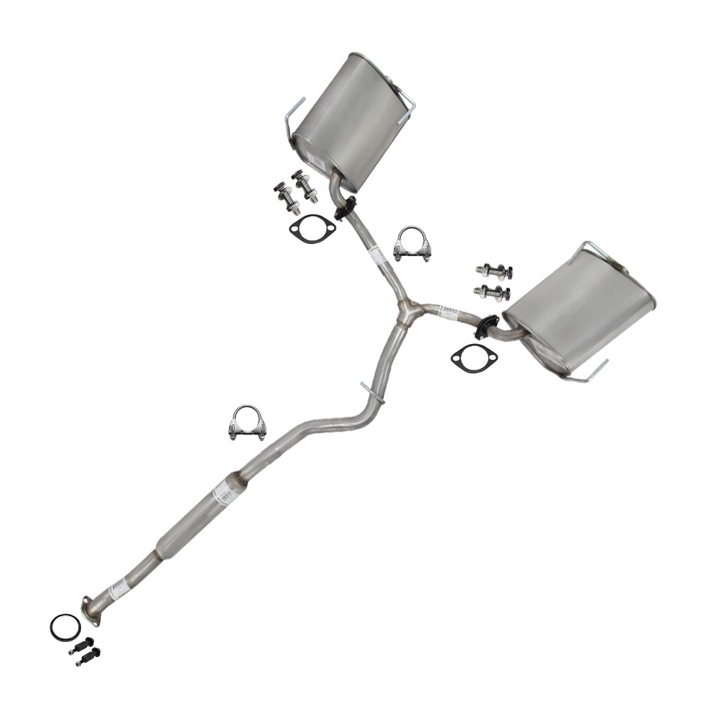 2.5L Complete Exhaust System Kit - Y-Pipe Resonator & Mufflers For 2009-2013 Subaru Forester & 2008-2011 Impreza 2.5L Performance Exhaust System
