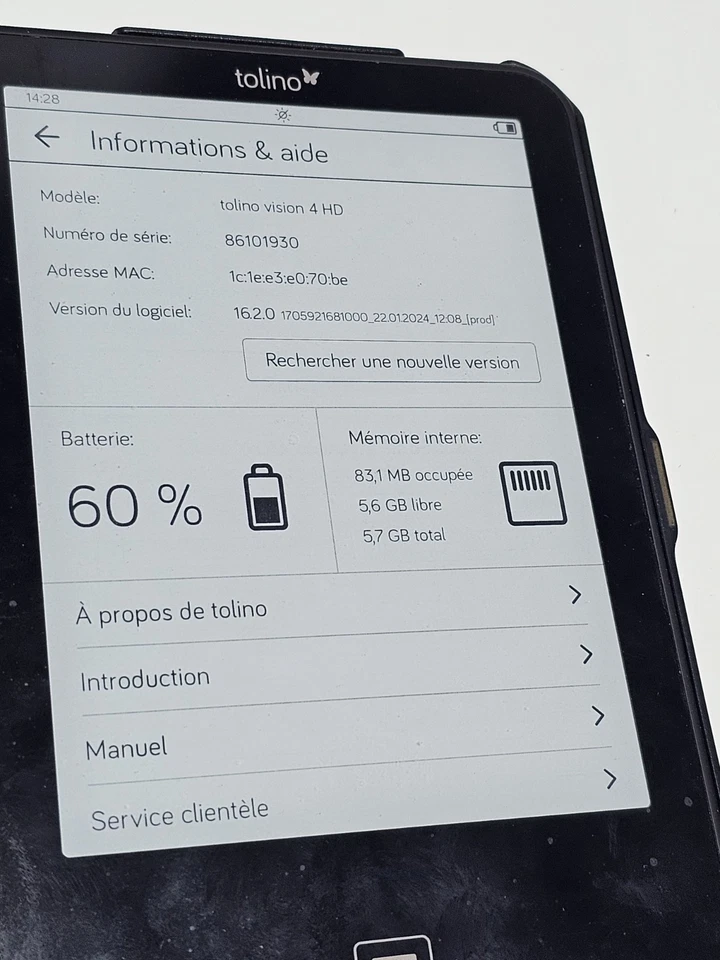 Liseuse Lecteur de livres électroniques Tolino Vision 4 HD - Bild 3 von 4