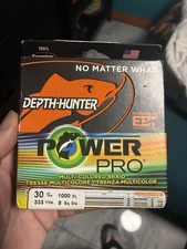 PowerPro Depth-Hunter Braided Fishing Line - 4_Color - 30lb - 1000ft/333yd/30...