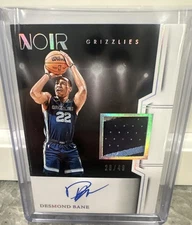 2024-25 Noir Desmond Bane Patch Auto 28/49 Grizzlies SP