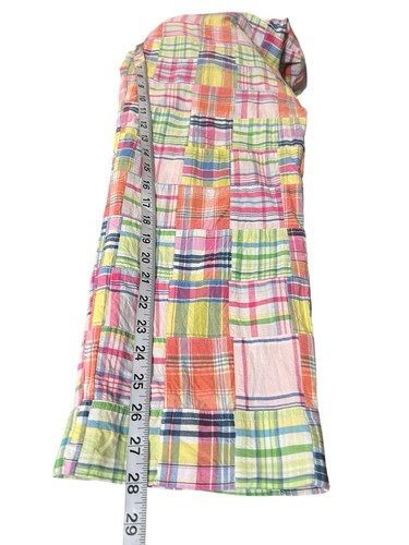 Brooks Brothers Preppy Patchwork Madras Pants Womens 12 Multicolor Pastel Plaid - Picture 7 of 9