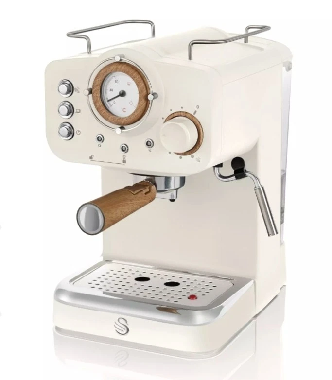 Swan Nordic Cotton White Pump Espresso Coffee Machine-USED ONCE