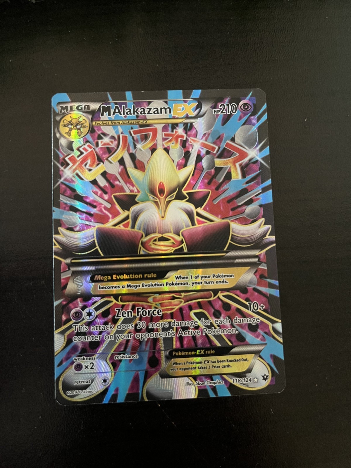 M Alakazam EX 118/124 Full Art Ultra Rare XY Fates Collide Pokemon Card NM