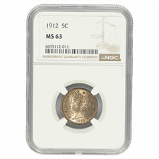 1912 Liberty V Nickel 5C NGC MS 63