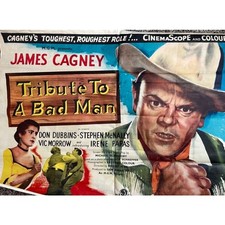 Original 1956 UK British Quad from Tribute to a Bad Man James Cagney Western