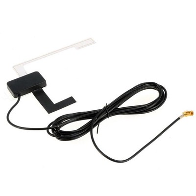 DAB+ Scheibenklebeantenne für Radio Nachrüstung Aktiv SMB 90° Winkel Stecker