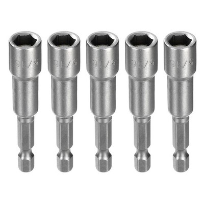 5Stk Mutter Fahrer Bohrer 5/16 ''6-Punkt 1/4'' Hex Schaft Magnetische Setter