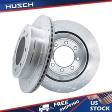 14.29 363mm Rear Drilled Brake Rotors For 2013-2022 Ford F-250 F-350 Super Duty