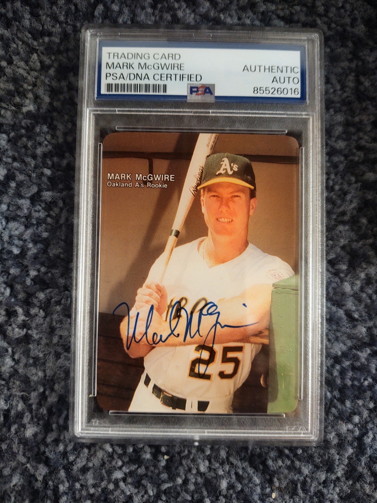 1987 Mother's Cookies Mark McGwire PSA DNA Certified Authentic Auto #2 Oakland A