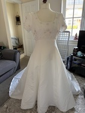 Alfred Angelo Ivory Wedding Dress Vintage Size 14/16 UK Excellent Cond In Box