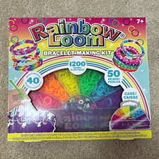 Rainbow Loom Bracelet Making Kit w/ Case, 1200 Bands, 50 Beads RL0120