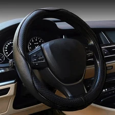 Microfiber Leather Steering Wheel Cover, Universal 14.5-15 Inch Steering Whee...