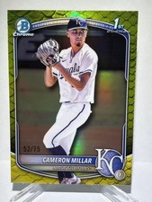 2025 Bowman Draft Chrome Cameron Millar Yellow Reptilian Refractor 52/75