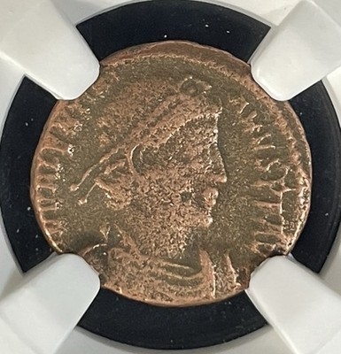 ローマ帝国Valentinian I AD 364年-375年ÆヌムスNGC認定 Roman AE of Valentinian I (AD364-375)NGC (XF) - Bullion Shark
