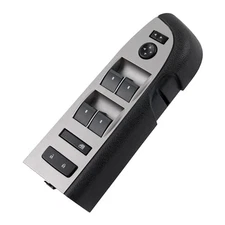 Window Master Switch Driver Side with Mirror & Door Lock Controls, Black Bezel 