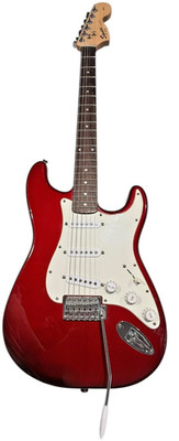 Vintage Fender Affinity Squier Strat Guitar Red White