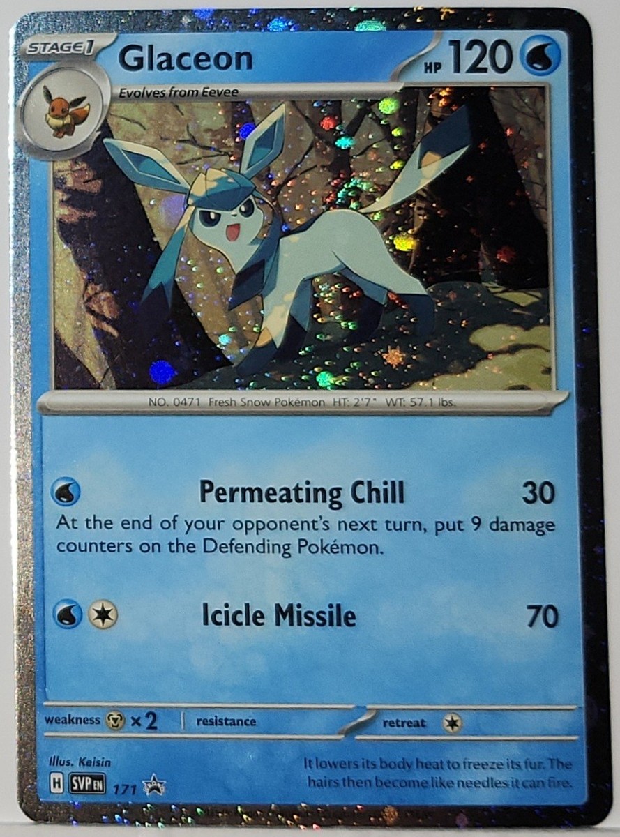 ポケモンカード　イーブイ　漆黒　白銀　ジャグラー　スカイ　フュージョン　蒼空 Fart Swirl 🌀 Glaceon 171 Cosmos Holo Rare Pokémon TCG Black Star