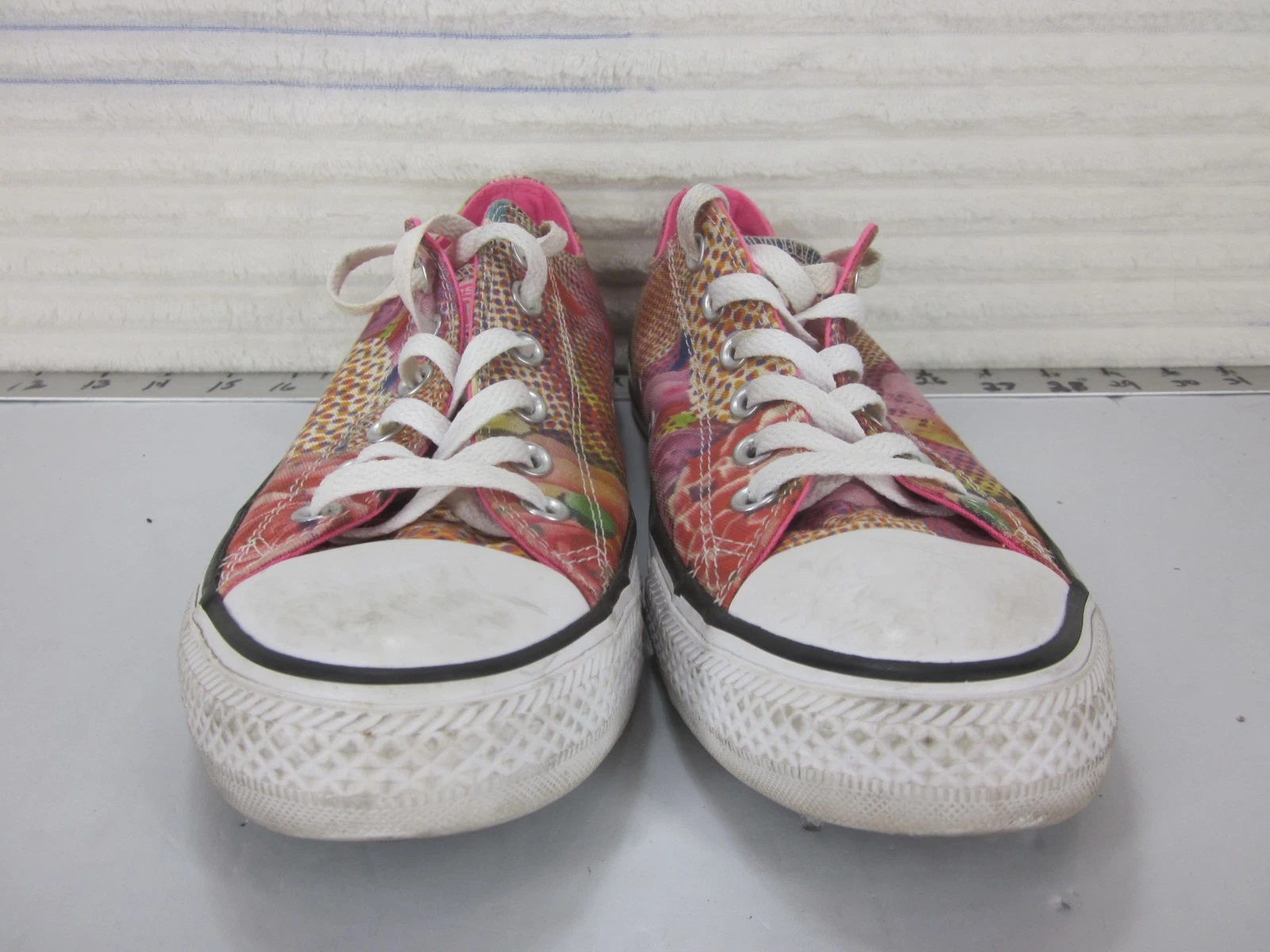 Sneakers basse Converse ALL STAR donna taglia 9 rosa stampa fiori rosa