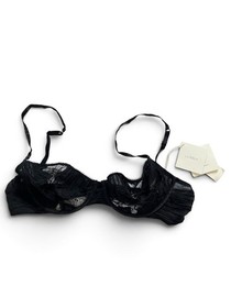La Perla Lace Sexy Lingerie Underwire Bra Black 36C New NWT