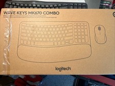 Logitech Wave Keys MK670 Combo Ergonomic Wireless Keyboard and Mouse-Please Read