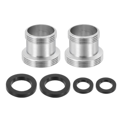 2Pcs Faucet Aerator Adapter M18 Male to M22 Male with Washer 18mm Length