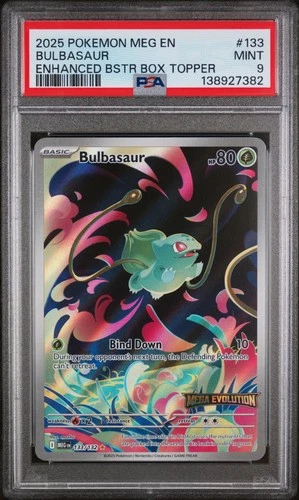 Bulbasaur Pokemon Meg En-Mega Evolution 133/132 Enhanced Stamped Promo PSA 9
