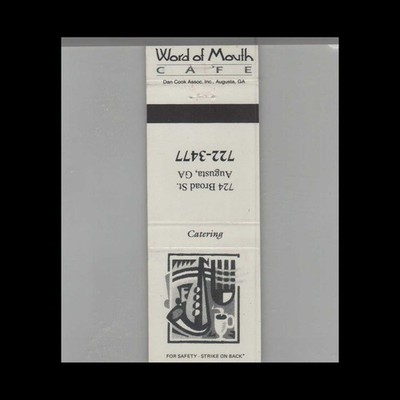 Matchbook Cover Word Of Mouth Cafe Augusta, GA