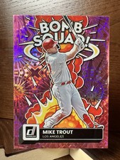 2022 Panini Donruss Mike Trout Bomb Squad Pink Fireworks Los Angeles Angels BS-8