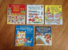 Lot  RICHARD SCARRY'S Things That Go BUSY TOWN First Day CHRISTMAS + HB ~ GUC