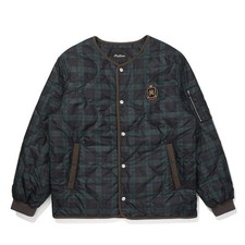 Genuine Malbon Golf Unisex Full Pattern Quilted Padded Jacket NAVY UNISEX 