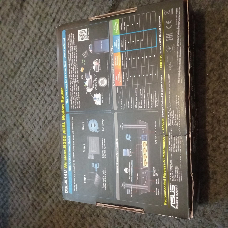 ADSL ASUS DSL N55U DUAL BAND N600 WI-FI  WIRELESS ADSL MODEM ROUTER 600 MB/S - Image 2 of 4