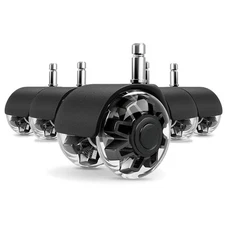 Office Chair Wheels Dual Rubber 2'' Set of 5 Heavy-Duty Chair Wheels Support ...