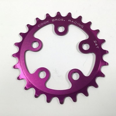 Cook Bros. Racing Inner Chainring 58mm BCD 24T 3DV Purple NOS Alloy Vintage MTB