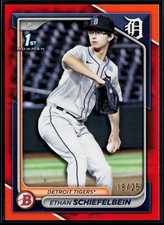 2024 Bowman Draft #BD-7 Ethan Schiefelbein Orange #/25