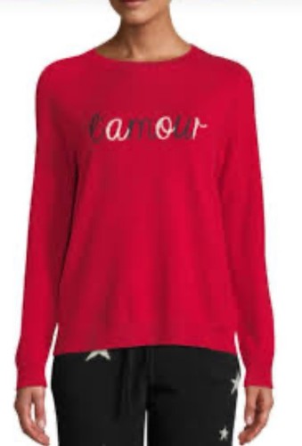 CHINTI & PARKER "L'Amour" Intarsia Wool & Cashmere Blend Sweater Sz S