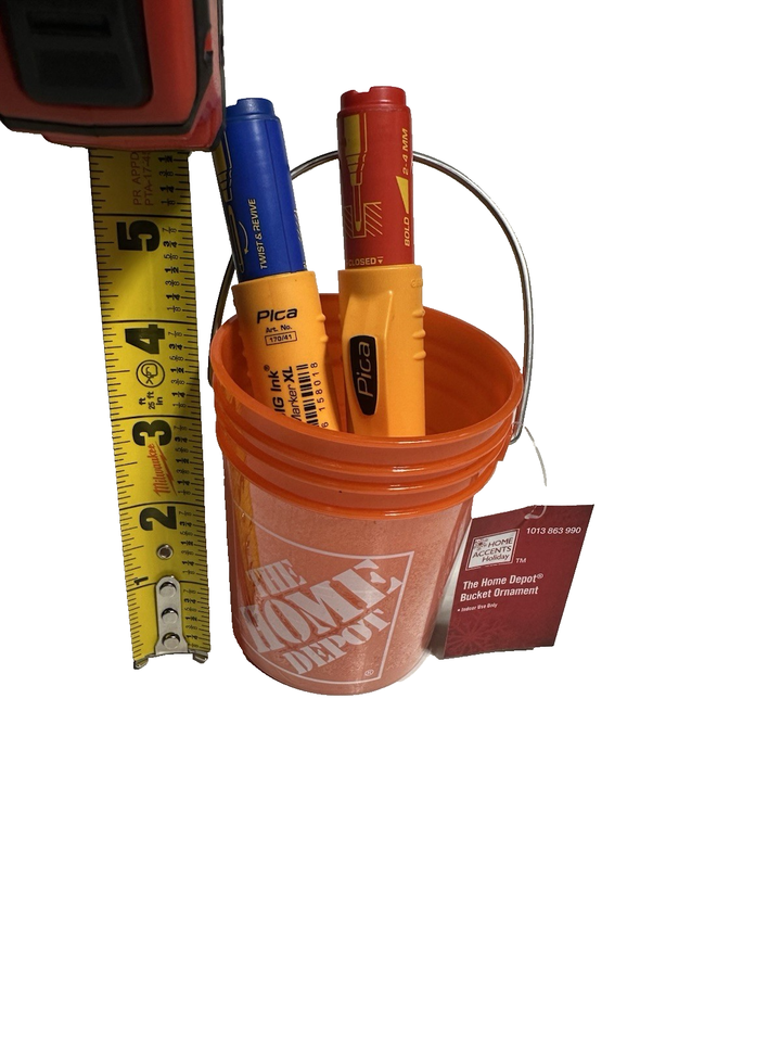 Home Depot Mini Bucket Plastic Storage Pail No Lid– AUTHENTIC- Gift ...