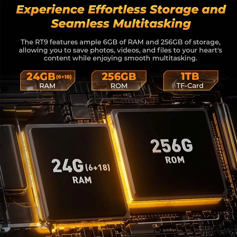 Oukitel RT9 4G LTE Rugged Tablet Android 14 Smartphone WIFI GPS Outdoor 11000mAh - Image 3 of 4