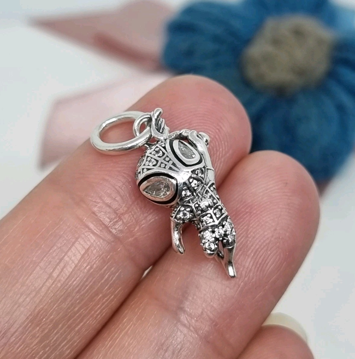 Genuine Pandora Marvel Spider-Man Pave Pendant Charm 💕 S925 ALE