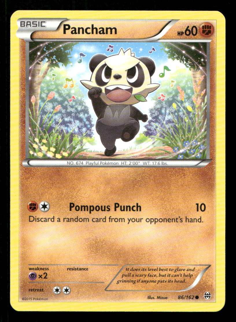 Pancham 86/162 BREAKthrough NM/M Pokemon
