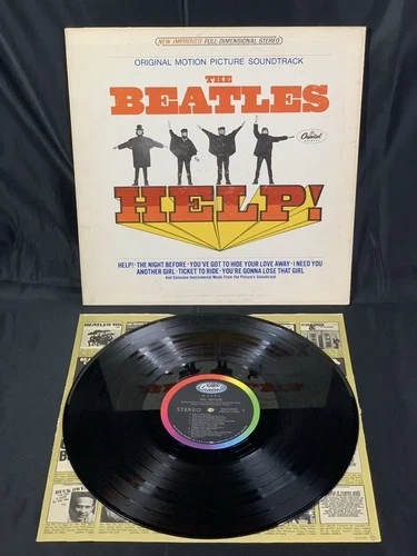 THE BEATLES Help! (Orig Soundtrk) Vinyl LP 1965 VG/VG SMAS-2386 Capitol Rainbow