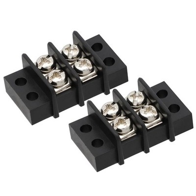 2 PCS 2 Circuit Double Screw Terminal Junction Block 300V/20A Row Barrier Strip