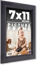 7x11 Frame Black Picture Frame Complete Modern Photo Frame UV Acrylic, Acid Free