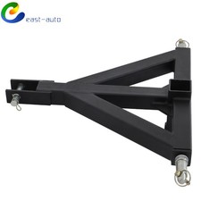 Black 3 Point 2'' Trailer Receiver Hitch Tow Drawbar Category 1 Tractor Adapter