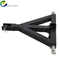Black 3 Point 2'' Trailer Receiver Hitch Tow Drawbar Category 1 Tractor Adapter
